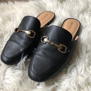 Merona Black Mule Loafers